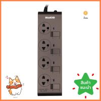 รางปลั๊กไฟ 4 ช่อง 4 สวิตช์ HACO EJ-4S4EB/3-CC 3 เมตร สีช็อกโกPOWER STRIP HACO EJ-4S4EB/3-CC 4-OUTLET 4-SWITCH 3M CHOCO **หมดแล้วหมดเลย**