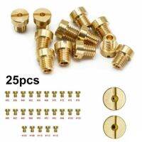 25Pcs Gold Metal Carburetor Main Jet Set 55-115 M6 6mm For Dellorto PHBG VHBT Carburetor Vergaser Carburetor Nozzle Fuel Injectors