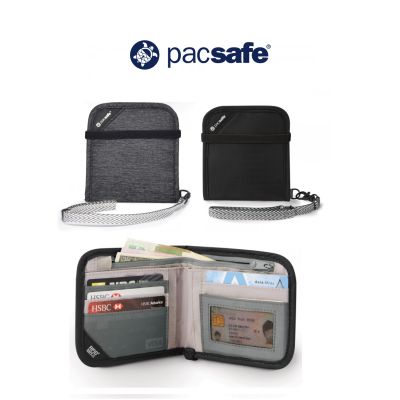 Pacsafe RFIDsafe V100 RFID Blocking Bifold Wallet กระเป๋าสตางค์ กระเป๋ากันขโมย
