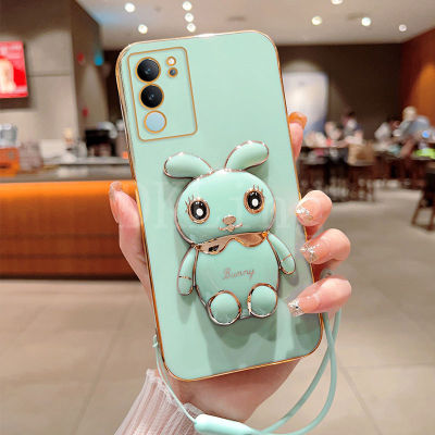 เคสมือถือทรงกระต่ายน่ารัก VIVO V29 5G,เคสโทรศัพท์นิ่ม V29ป้องกันกล้อง Vivo VIVOV29 5G พร้อมสายคล้องมือ