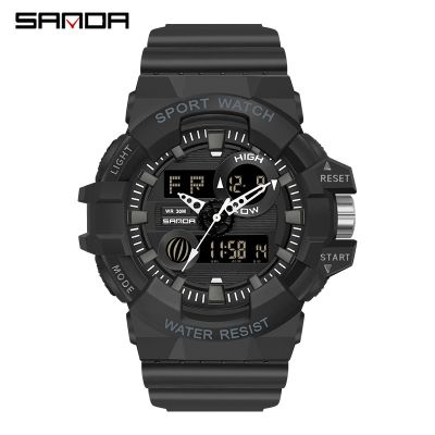 【hot seller】 Three tactical military men a variety of functions electronic watch male commando student noctilucent outdoor sport watches