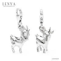 LenYa Jewelry ชาร์ม นักษัตรปีมะแม แพะ ตัวเรือนเงินแท้ ชุบทองขาว ประดับพลอย สีขาวคิวบิกเซอร์โคเนีย (Cubic Zirconia) ชาร์ม นักษัตรปีมะแม แพะ ตัวเรือนเงินแท้ ชุบทองขาว ประดับพลอย สีขาวคิวบิกเซอร์โคเนีย (Cubic Zirconia)