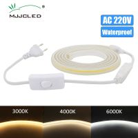 AC 220V COB LED Strip Light Waterproof LED Ribbon 288LEDs/M High Density Flexible and Brightness 3000K 4000K 6000K Tape LED Strip Lighting