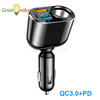 PD+QC3.0 ที่ชาร์จในรถยนต์ Dual USB 66W Car Charger ที่ชาร์จในรถยนต์พร้อมจอ ไฟแสดงโวลท์ หัวชาร์จในรถ