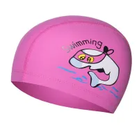 Pu Coated Children Swimming Cap On Sale Cute Swimming Hat Durable Ear Protector Diving Hat Kids Bathing Caps Soft High Quality Swim CapsTH