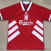 1994 Reds 93-95เสื้อกีฬาบ้าน Collymore Barnes Fowler Rush Liverpool ชุดฟุตบอล