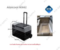 Alpicool NX42 ตู้เย็นพกพา ตู้เย็น12V/24V ตู้เย็นในรถ มีล้อ เย็น -20°C ขนาด 42 ลิตร (ประกันสูงสุด 5 ปี)