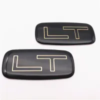 Forten Kingdom 2pcs Custom Black and Gold Word LT Aluminum with Epoxy Resin Car Fender Side Letter Badge Emblem Sticker 15036136