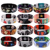 Anime Death Note Wide Band Bangles Men Women Armband Tomie Jujutsu Kaisen Stretch Wristband Bracelet Accessories Gifts