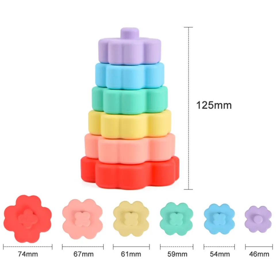 10pcs Baby Wooden Toys Educational Building Blocks 3D Stacking Block  Teaching Numbers English Early Education Montessori