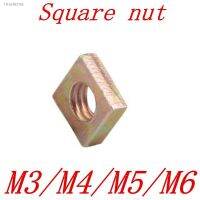 ☞♤ 50Pcs thin square nut DIN562 M3 M4 M5 M6 Color Zinc Plated Square Nuts