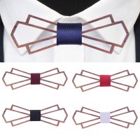 New Aarrive Wooden Self Bow Tie For Mens Silk Red Navy Solid Tartan Bowtie Suit Wedding Dress Gravata Fashion Accessories Gifts