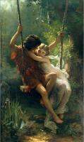 โปสเตอร์ฤดูใบไม้ผลิของจิตรกรชาวฝรั่งเศส Pierre Auguste Cot พิมพ์บนผ้าใบศิลปะบนผืนผ้าใบสำหรับติดกำแพงที่มีชื่อเสียงสำหรับห้องนั่งเล่นภาพวาดผ้าใบพิมพ์1ชิ้นกรอบไม้ด้านในหรือไร้กรอบ (ขนาดภาพสามารถปรับแต่งได้)