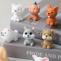 Teniron 12 pcs mini dog fumurines จำลองการ์ตูน Resin ลูกสุนัขรูปปั้นรูปแบบของเล่นสำหรับเด็กเด็กวัยหัดเดิน