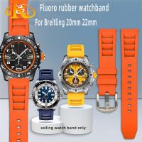 2023 new◑✽ Rilis cepat lembut pria untuk Breitling Avenger fluoro karet gelang jam Super Ocean silikon tali jam 20mm 22mm pin gesper