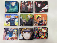 Dompet Koin นารูโตะมี2ช่องเสียบการ์ด2ช่อง,ช่องซิป1ช่องใส่อัลบั้มรูปลายอะนิเมะ1ช่องใส่บัตร PU กระเป๋าสตางค์ผู้หญิงผู้ชาย