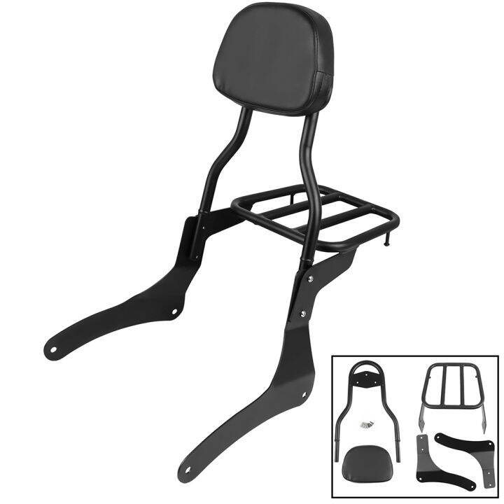 Motorcycle Passenger Backrest Sissy Bar With Luggage Rack For Kawasaki