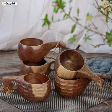 Wood Cup, Wooden Cup Wooden Tea Set Cup Handmade Natural Solid