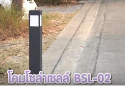 Solarlight (Evelight ประกันสินค้า1ปี) โคมโซล่าเซลล์แอลอีดี รุ่น BSL-02 (2 วัตต์/คูลไวท์) ทำจากอลูมิเนียมไม่เป็นสนิม ส่งฟรี พร้อมใบกำกับภาษี