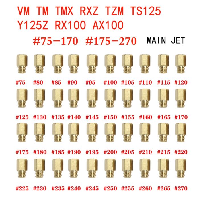 หัวพ่นหลักชนิดหกเหลี่ยมคลังสินค้าพร้อม-zdu8t1dr-สำหรับ-mikuni-vm-tm-tmx-rxz-tz-tzm-ts125-y125z-rx100-ax100คาร์บูเรเตอร์-tm24-27-28-20x70-170-175-270