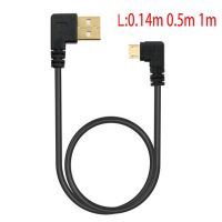 Micro usb  Left Right Angled 90 Degree USB Micro USB Male to USB male Data Charge connector Cable 25cm 50cm 1M for Tablet 5ft Wires  Leads Adapters