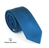 Giorgio Del Sarto Necktie 6 cm Blue with Fabric Texture เนคไทสีฟ้ามีเท็กเจอร์