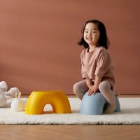 Home Indoor Chair Children Stool Footboard Indoor Furniture Kids Stool Toy Sofa Stool Non-slip Children Chair Rainbow Chair