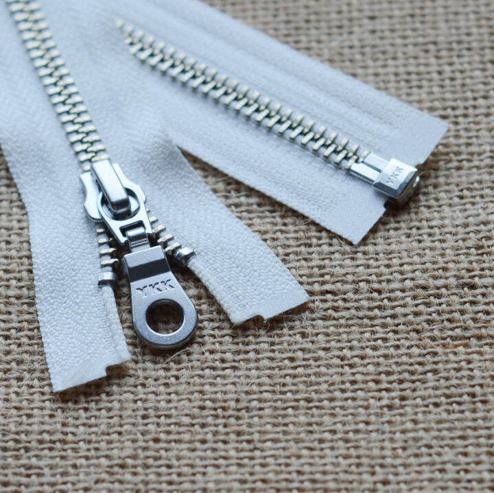 YKK metal zipper 5th white copper single 30100cm down jacket front zipper YKK origin white