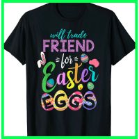 ข้อเสนอพิเศษ เสื้อยืด พิมพ์ลาย Happy Easter 2022 Sayings Friend Trade Eggs Bunny สําหรับผู้ชายS-5XL