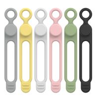 5Pcs Cable Winder Silicone Strap Buckle Loop Wrap Cable Winder Earphone Cord Data Cables Organizer Cable Ties Winder Accessories