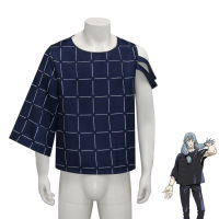 Takerlama Mahito Cosplay Costume Loose Tops T-Shirts Men Blue Tees Jujutsu Kaisen Anime Clothing Halloween Party Outfit. s