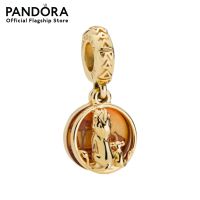 Pandora Disney Simba and Mufasa Shine dangle with transparent orange, yellow and red enamel เครื่องประดับ   จี้ชาร์ม ชาร์มสีทอง สีทอง ชาร์มทอง ทอง ดิสนี่ย์ ชาร์มดิสนี่ย์ ชาร์มสร้อยข้อมือ ชาร์มแพนดอร่า แพนดอร่า