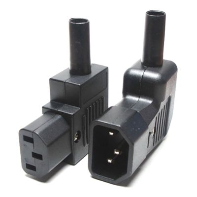 【YF】 Black IEC320 C13 C14 PDU UPS Elbow Wiring Connector Assemble Outlet Install Inline Cable AC Plug Power Cord Electric Socket 10A
