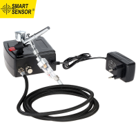 Smart Sensor Professional แรงโน้มถ่วงแอร์บรัชสองหัวชุดเครื่องอัดอากาศสำหรับจิตรกรรม Art Manicure Craft Spraying รุ่น Air แปรงชุดเครื่องมือเล็บ