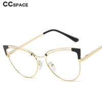 48297 Cat Eye Metal Optical Glasses Frames Anti Blue Light Men Women Fashion Computer Eyeglasses