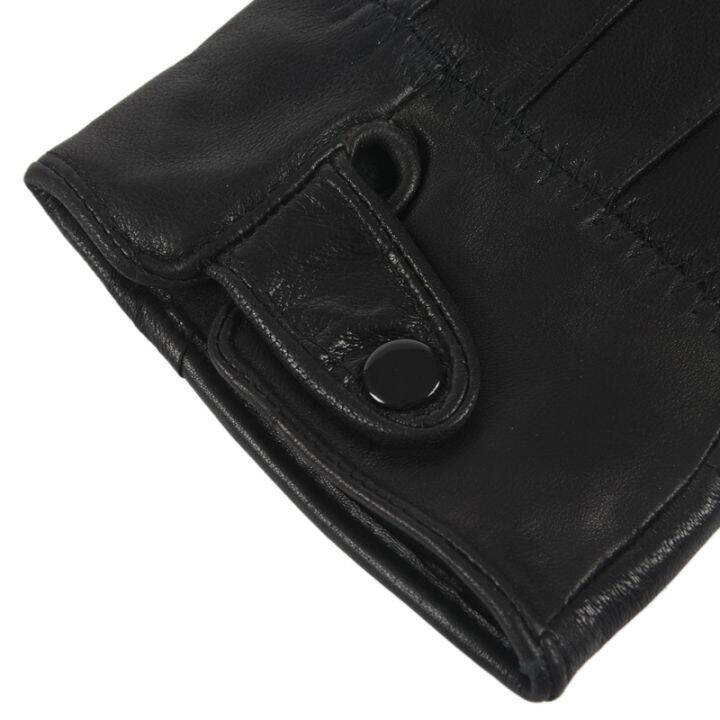 mens-winter-leather-single-button-driving-gloves