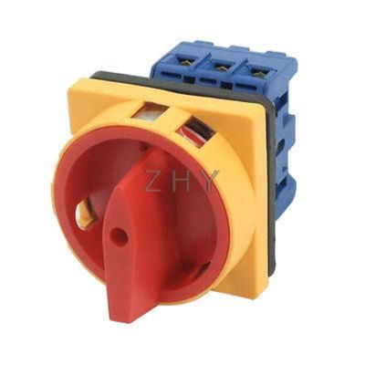 ﹍❖ On/Off Position 6 Terminals Rotary Universal Changeover Switch 25A 380V