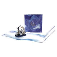 3D for pop Up Star Moon Greeting Cards Postcards Invitations with Envelop Birthday