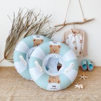 Ins Baby Inflatable Swimming Ring Swim Seat with Handle Inflatable Safety Swimming Circle Float Seat Pool Water Toy