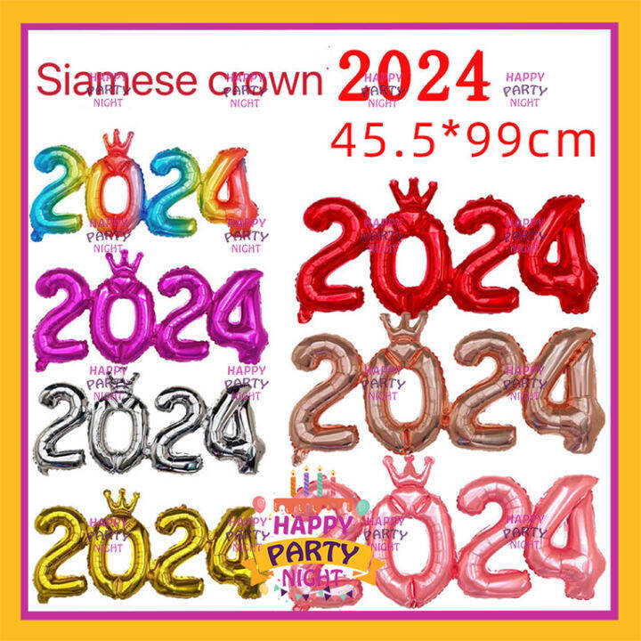 Happy Party Night 2024 With Crown Siamese Foil Balloon New Year   0a5e1b4155de2d6bee861785bfa0fdc4  720x720q80 