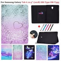 Casing Tablet สำหรับ Galaxy Tab A 10.5นิ้ว T595 T590เปิดฝาพับสัตว์เคส Funda หนัง PU สำหรับแท็บ10 5 SM-T590