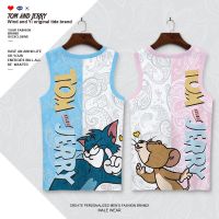 TOM AND JERRY Sleeveless T-Shirt Men Summer Thin Style Trendy Vest Slim-Fit Slimmer Look Couple