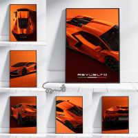 2024 Lamborghini Revuelto โปสเตอร์ผ้าใบพิมพ์-Supercar Lamborghini Wall Art Picture-ตกแต่งบ้านที่สมบูรณ์แบบสำหรับผู้ที่ชื่นชอบรถ