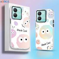 DongQi Y16เคสสำหรับ VIVO Y02 Y02T Y02S Y22 Y21 Y21S Y33T Y21A Y11 Y20 Y91C Y20S Y20i Y90 Y12S Y1S Y95 Y30 Y31 Y53S เคสแข็งมีสไตล์ S1ไล่ระดับสีถ่านหินดำใหม่