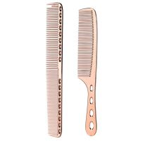 2 Pcs Stainless Steel Hair Combs Anti Static Styling Comb Hairdressing Barbers Combs