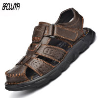 Summer Mens Sandals Fashion Mens Sandals Breathable Genuine Leather Mens Shoes Summer outdoor sandals Men Beach Sandals