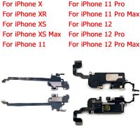 Iphone X XR XS สูงสุด11 12 Pro Max เฟล็กซ์เซ็นเซอร์วัดแสงใกล้เคียงของแท้สำหรับสายหูฟังโค้งงอหูฟังลำโพงขนาดเล็ก