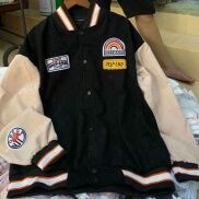 Áo Khoác Bomber Nữ Nhung Tăm In Hình Cầu Vồng Cực Xinh - CLITUS FASHION
