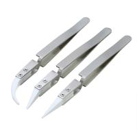 3pcs New Non Conductive Ceramic Tweezers IC SMD SMT Reverse Tweezers Heat Resistant 1000 Degree Hand Tools Handtool parts Accessories