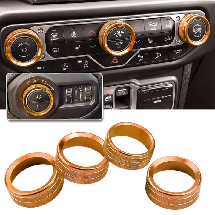 climate-volume-knobs-ring-air-conditioner-headlight-switch-trim-cover-for-jeep-wrangler-jl-gladiator-jt-2018-2021